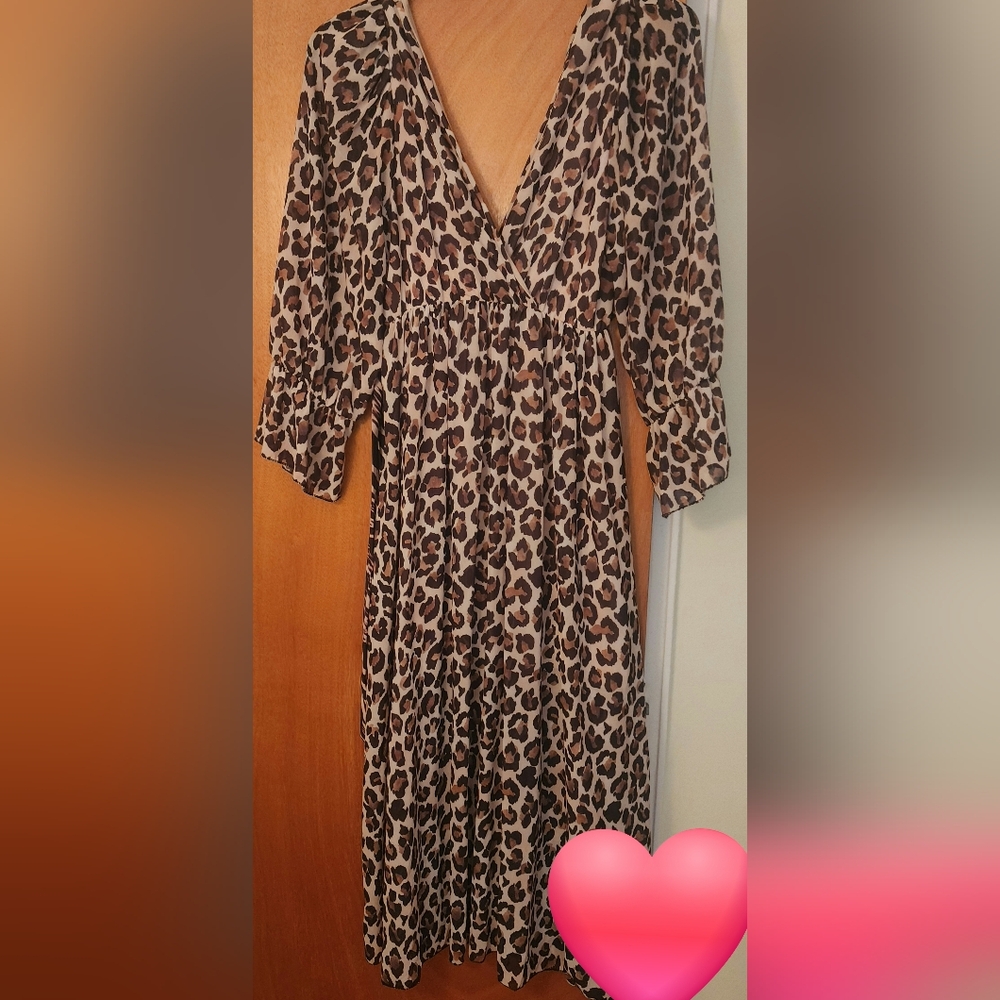 Stunning Animal Print Dress Sz 10
